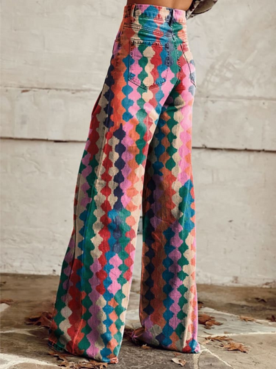 Lina™ - Retro-Inspired Relaxed Wide Leg Trousers