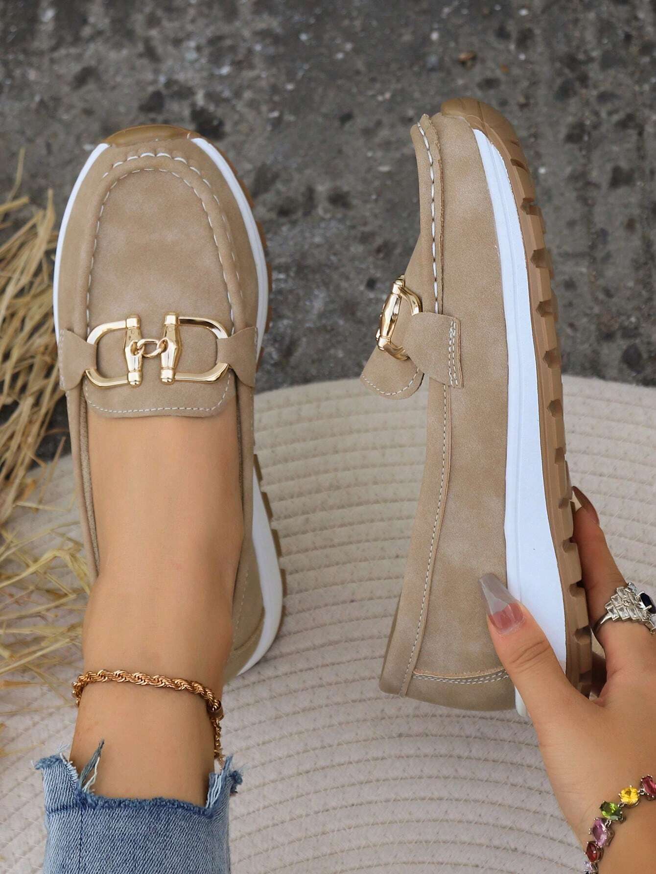 Dana - Flat Buckle Loafers