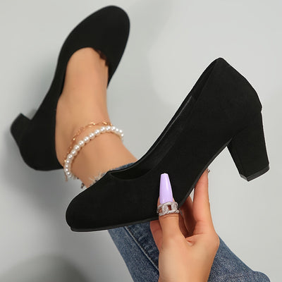 Lauren™ – Wide Toe Pumps with Stable Heel