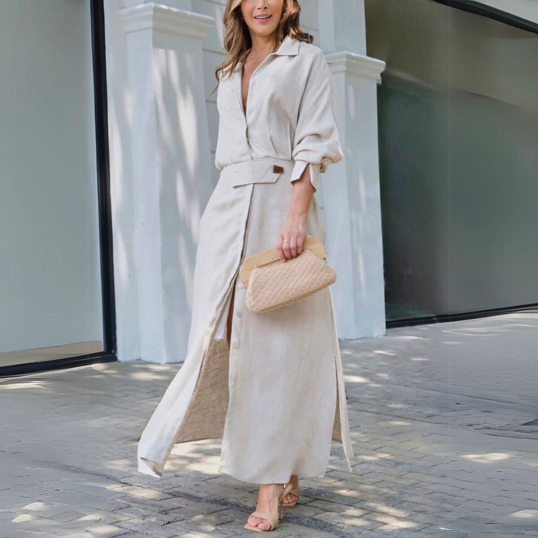 Jeanette™ | Chic V-Neck Maxi Dress