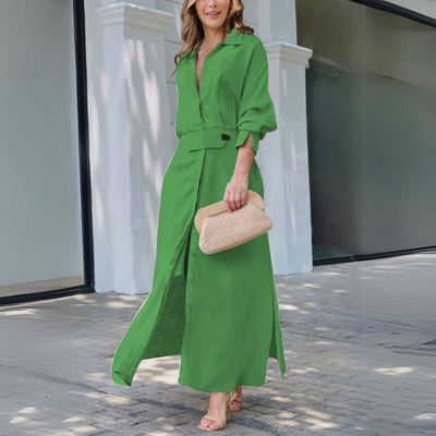 Jeanette™ | Chic V-Neck Maxi Dress