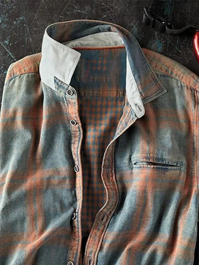 Plaid Tie-Dye Shirt by Sawyer