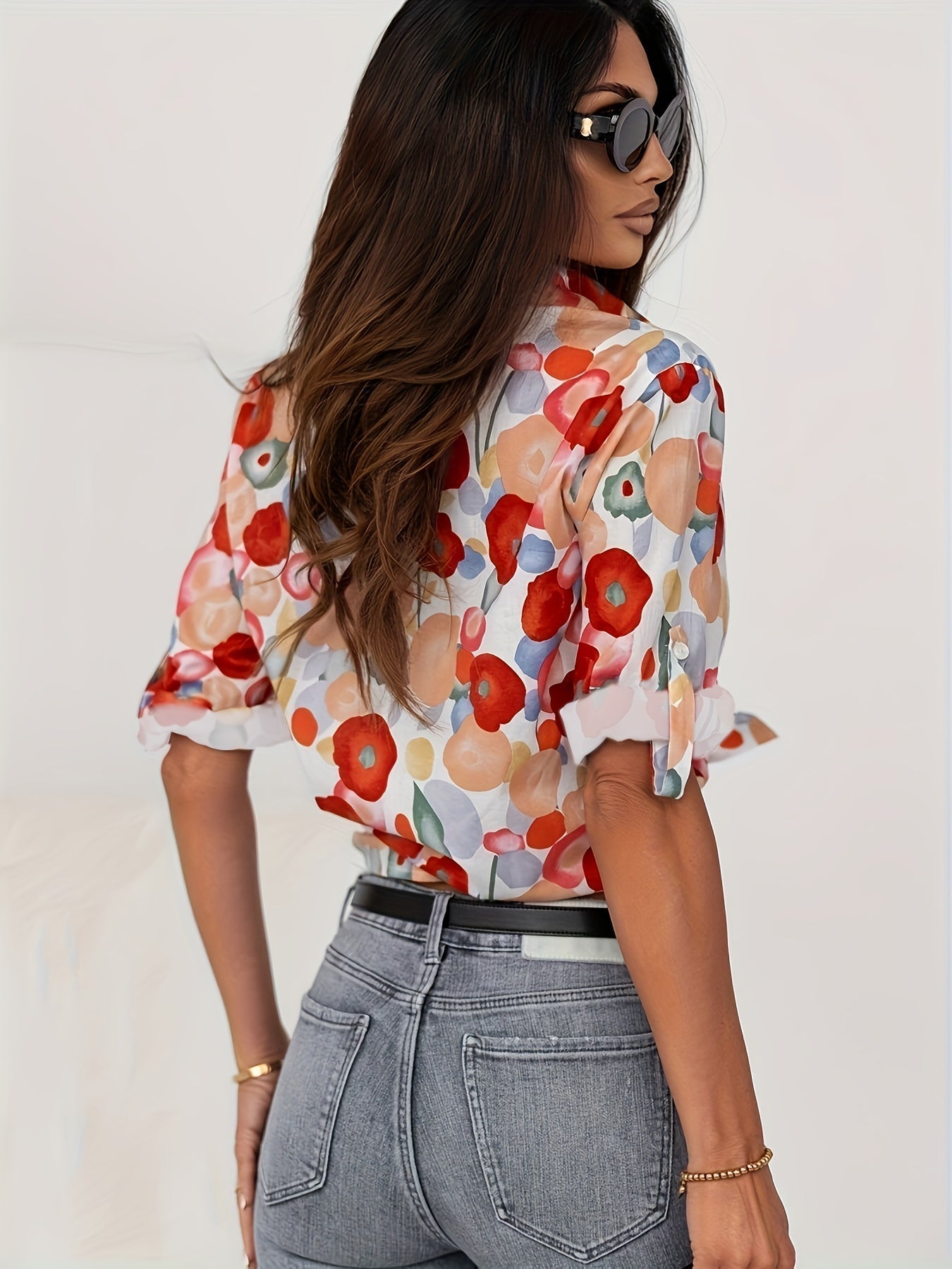 Mylene | Vibrant Floral Print Blouse