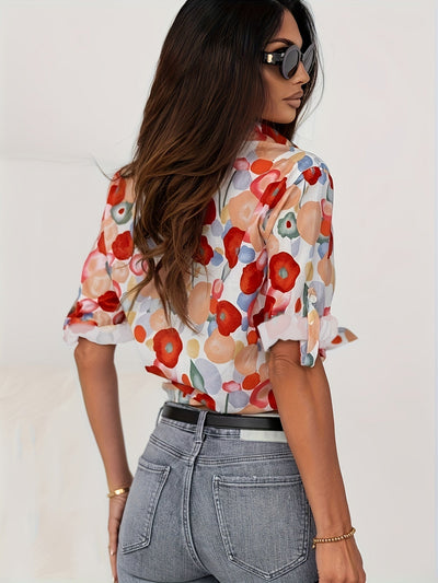 Mylene | Vibrant Floral Print Blouse