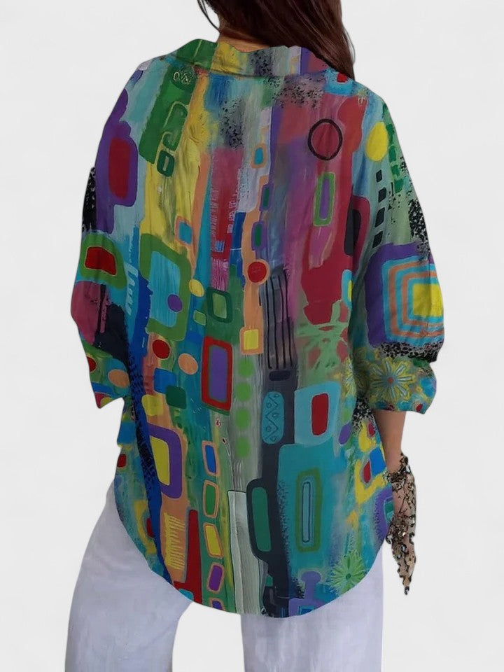 Rose™ | Chic Geometric Pattern Top