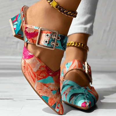 Bello | Vibrant Rainbow Heels