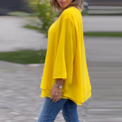 Lorelai | Zippered Chiffon Blouse