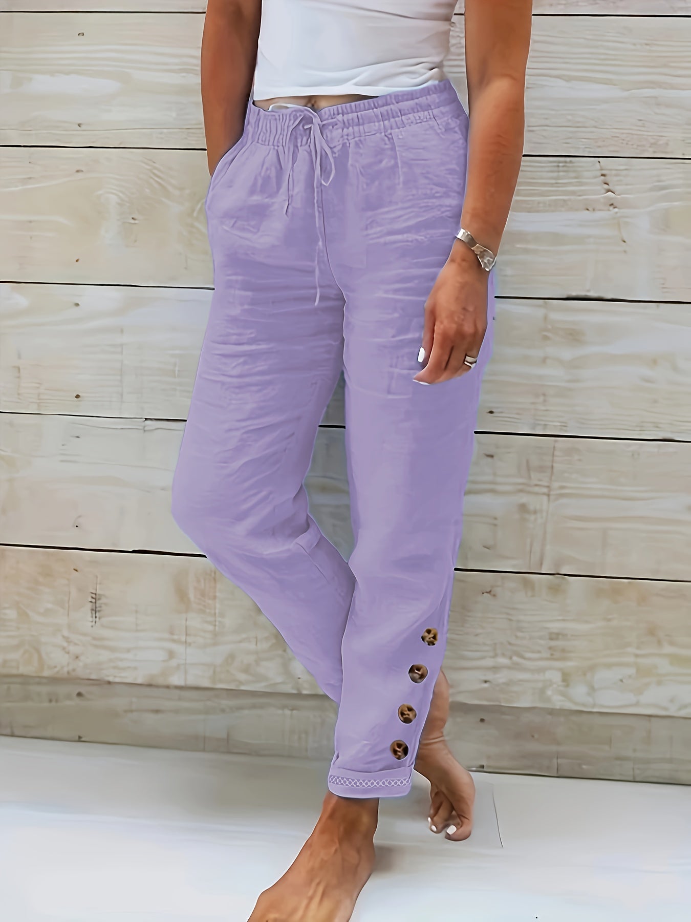 Linnea™ – Tailored Slim Straight Cotton Trousers