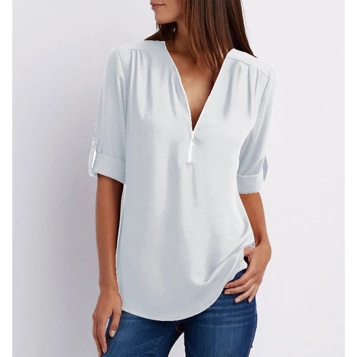 Gwen | Stylish Zip-Up Blouse