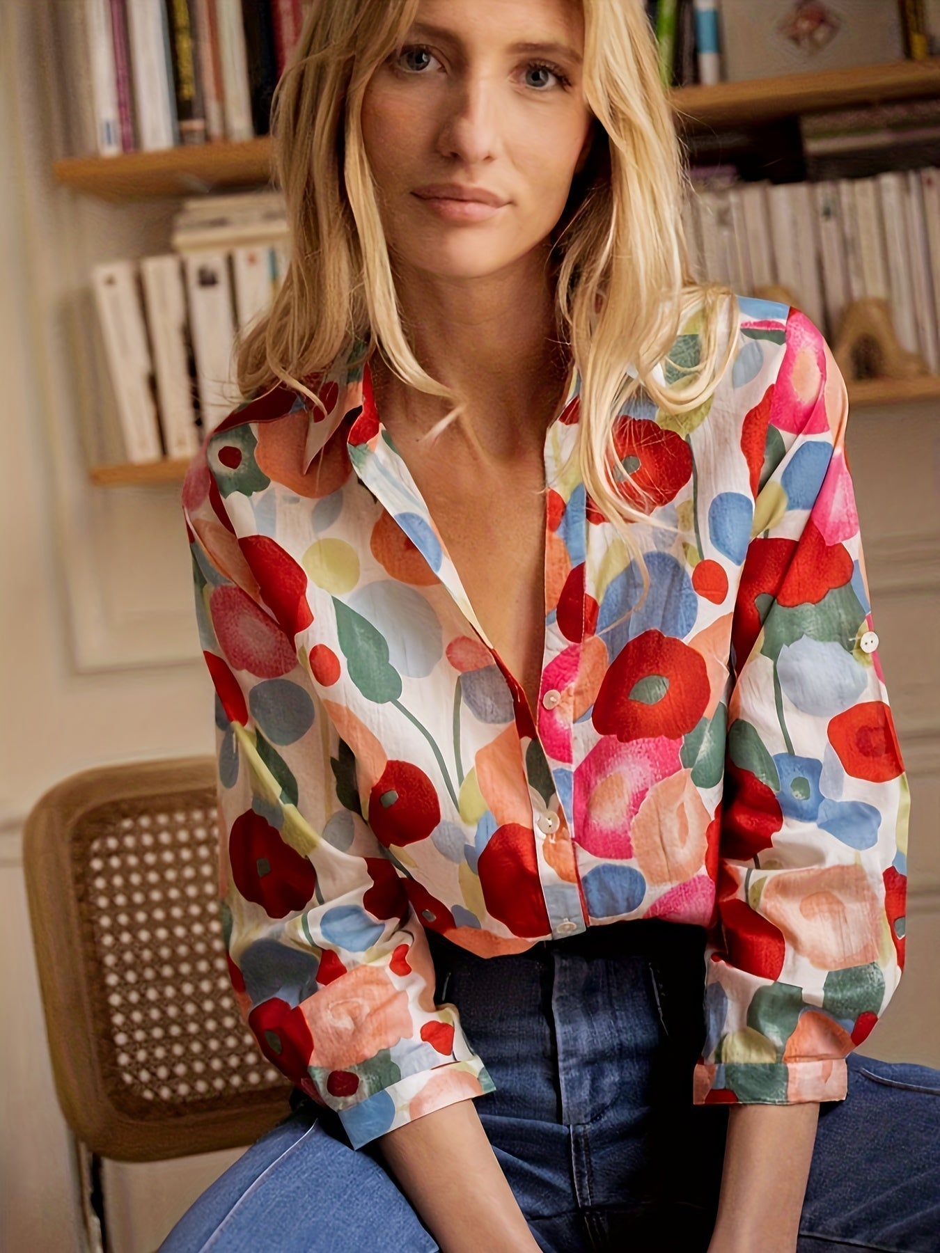 Mylene | Vibrant Floral Print Blouse