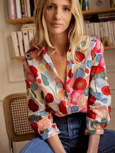 Mylene | Vibrant Floral Print Blouse