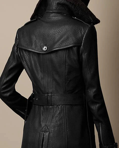 Tiara | Elegant Leather Coat