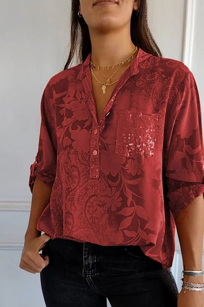 Pauline | Chic Sequin Blouse