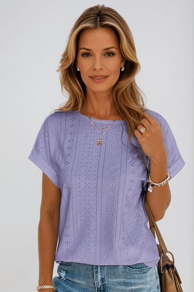 Liamo | Ocean Breeze Eyelet Blouse