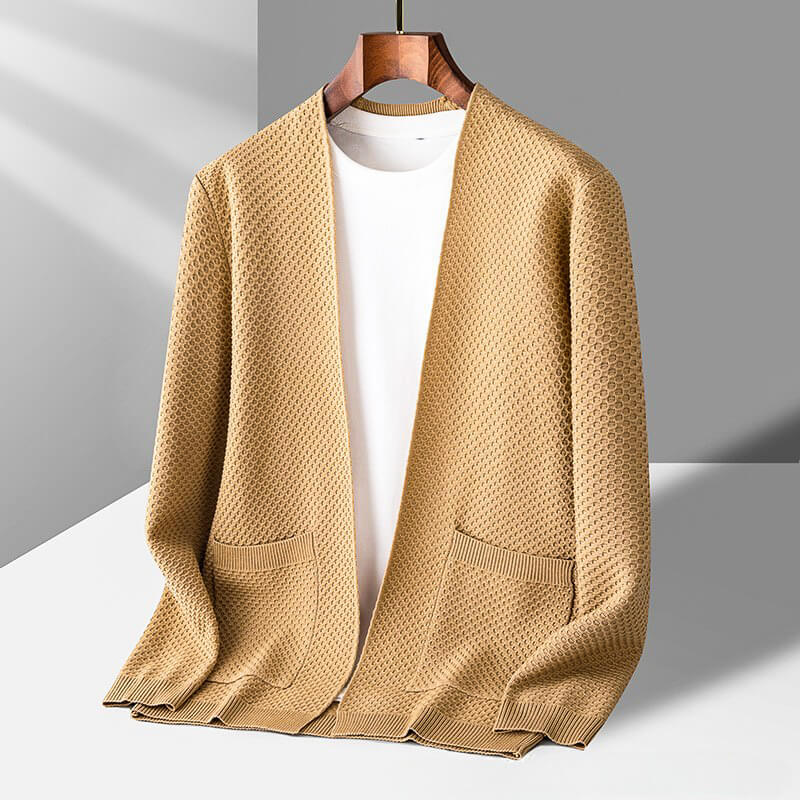 James™ - Cozy Honeycomb Knit Cardigan
