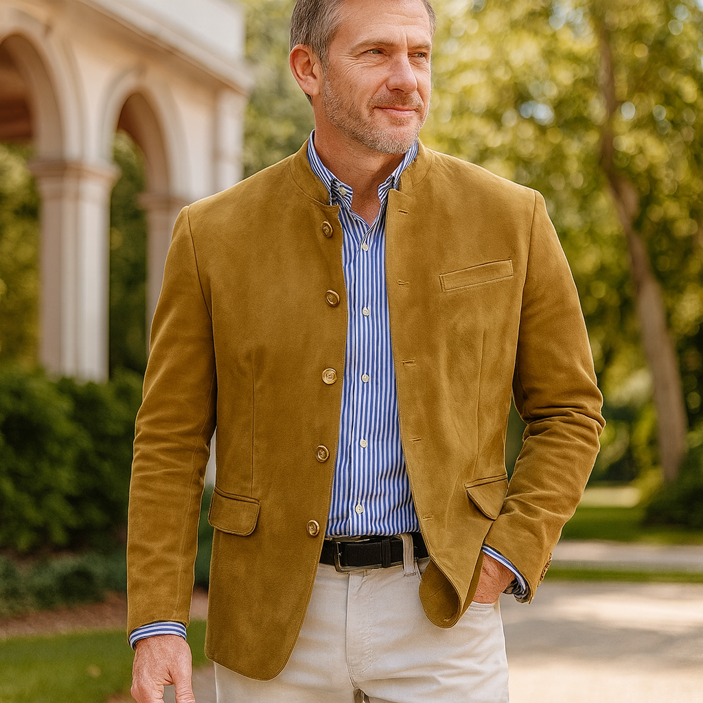 Men’s Suede Leather Jacket – Timeless Style with Premium Comfort