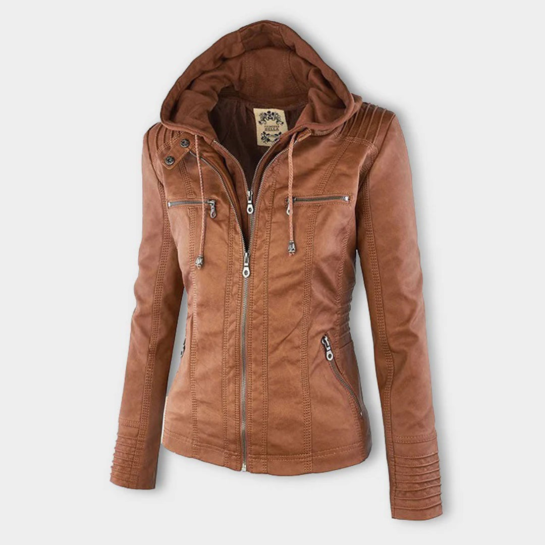 Sophia™ | Elegant leather jacket