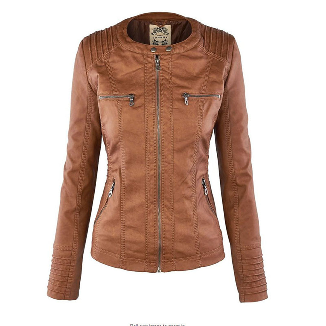 Sophia™ | Elegant leather jacket