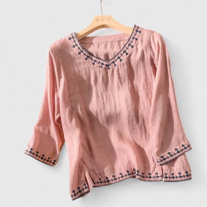 Taysia | Sophisticated V-Neck Top