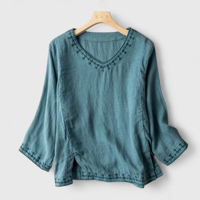 Taysia | Sophisticated V-Neck Top