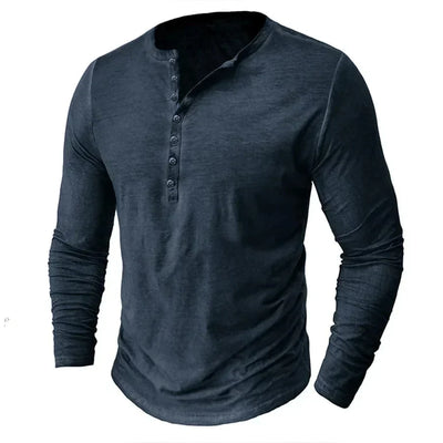 Long-Sleeved Henley Top