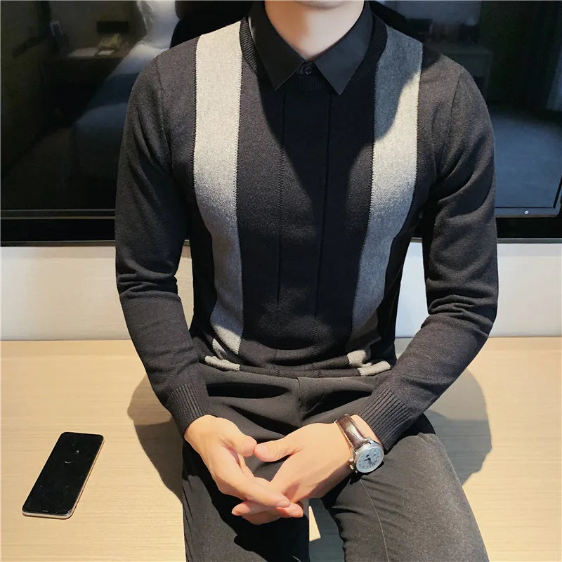 Elijah™ - Timeless Striped Knit Sweater