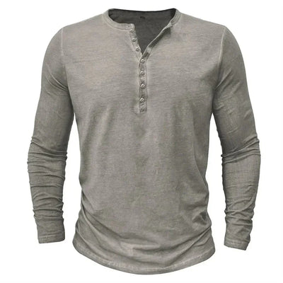 Long-Sleeved Henley Top