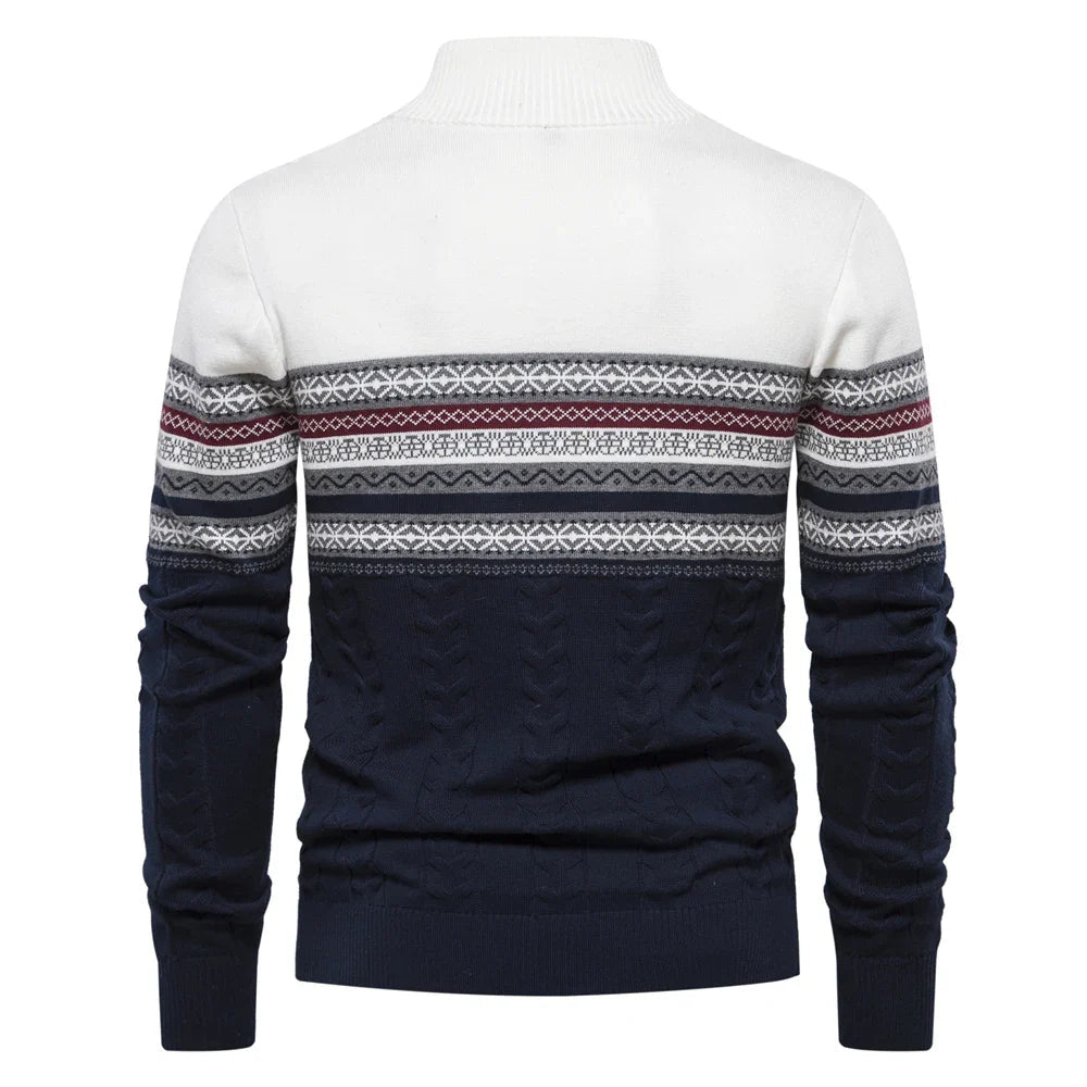 Henry™ - Chic Fair Isle Half-Zip Sweater
