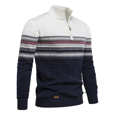 Henry™ - Chic Fair Isle Half-Zip Sweater