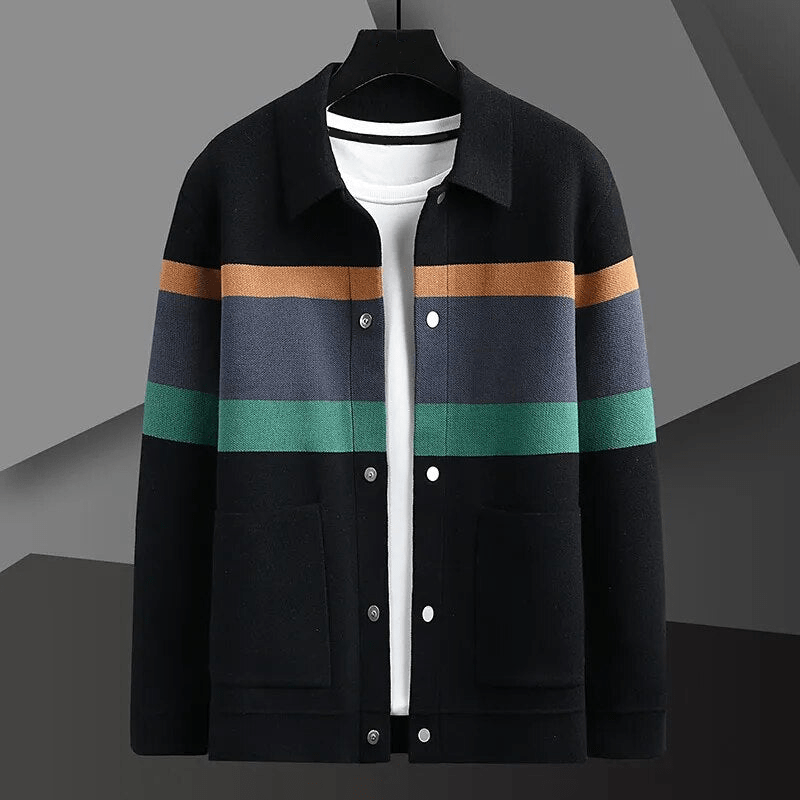 Nathan™ - Cozy Striped Cardigan