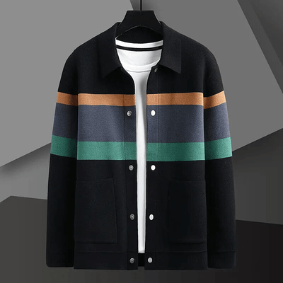 Nathan™ - Cozy Striped Cardigan