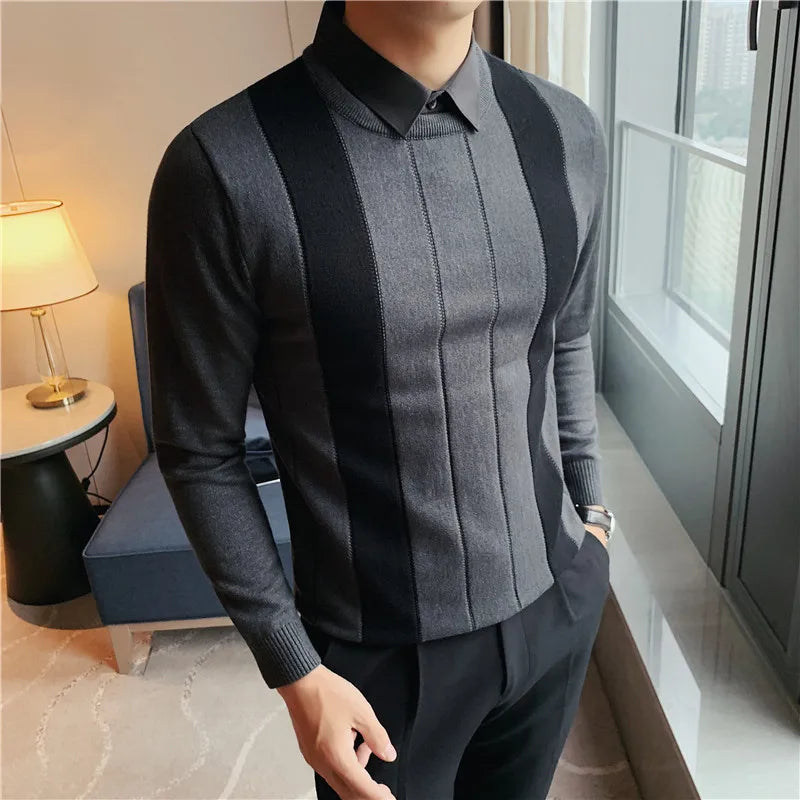 Elijah™ - Timeless Striped Knit Sweater