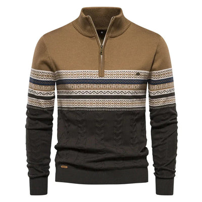 Henry™ - Chic Fair Isle Half-Zip Sweater