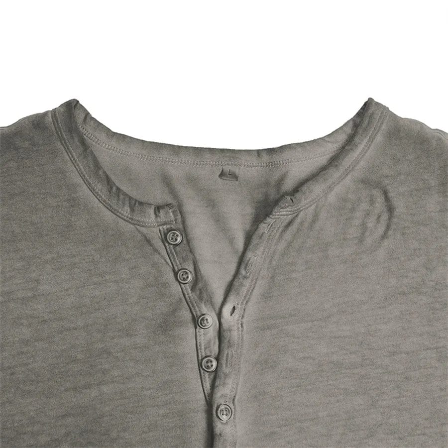 Long-Sleeved Henley Top