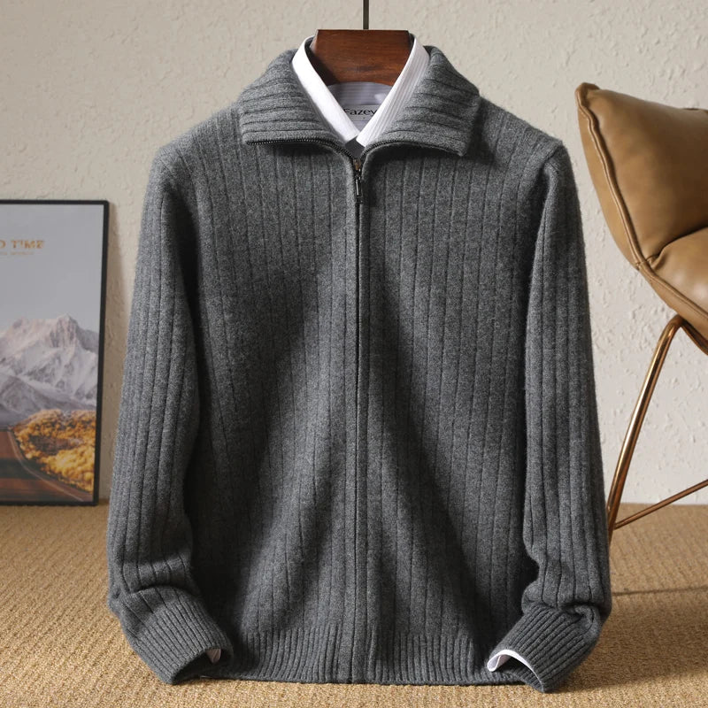 Owen™ - Cozy Merino Wool Business Cardigan