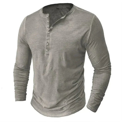 Long-Sleeved Henley Top