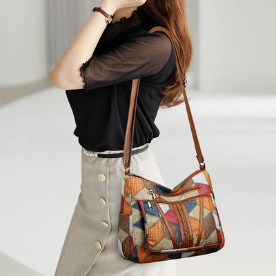 Sophia - Mosaic Leather Handbag