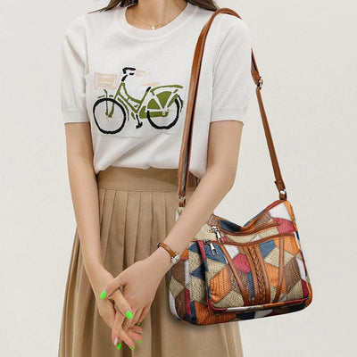 Sophia - Mosaic Leather Handbag