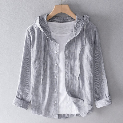 Avery Striped Hooded Top
