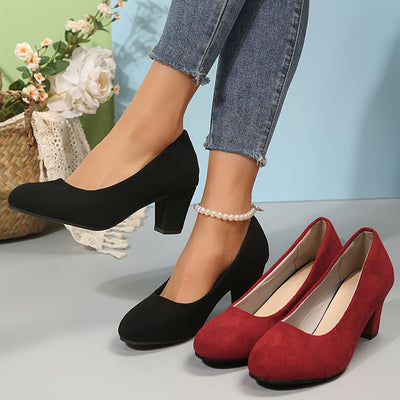 Lauren™ – Wide Toe Pumps with Stable Heel