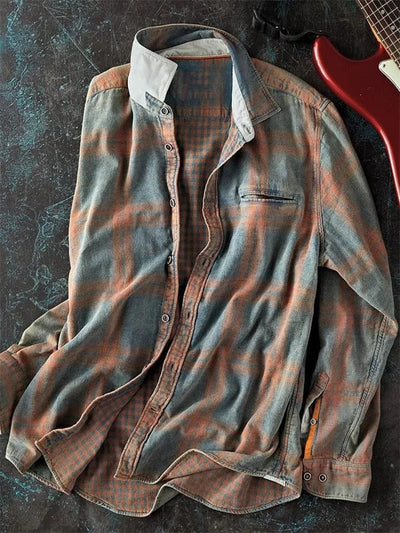 Plaid Tie-Dye Shirt by Sawyer