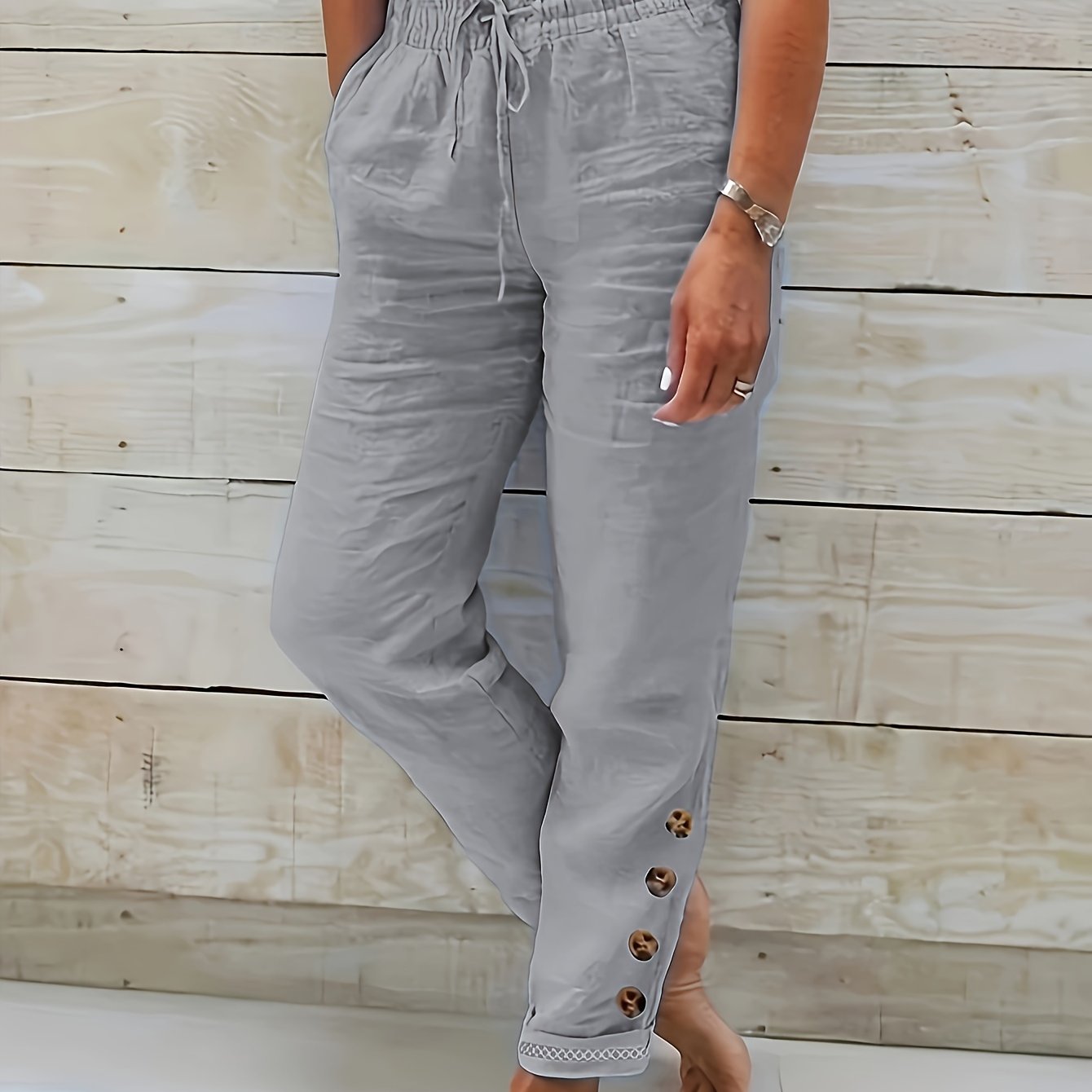 Linnea™ – Tailored Slim Straight Cotton Trousers