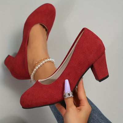 Lauren™ – Wide Toe Pumps with Stable Heel