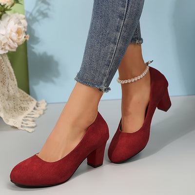 Lauren™ – Wide Toe Pumps with Stable Heel