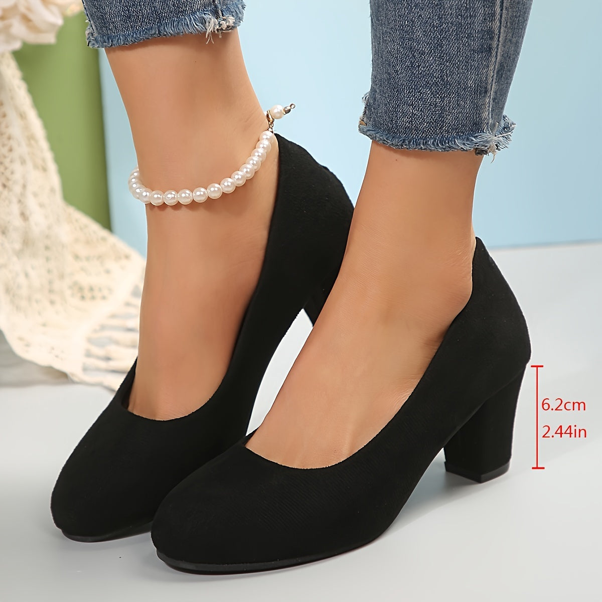 Lauren™ – Wide Toe Pumps with Stable Heel