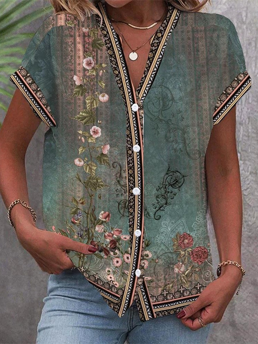 Braila | Floral Watercolor Blouse