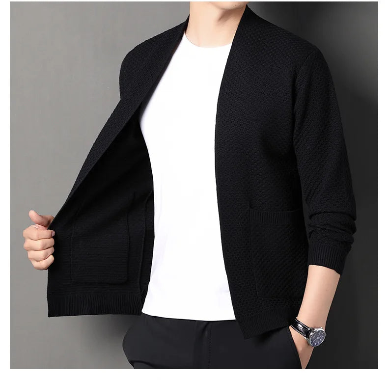 James™ - Cozy Honeycomb Knit Cardigan