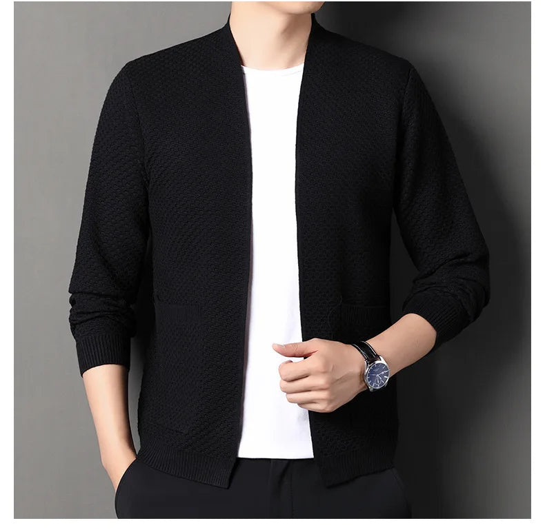 James™ - Cozy Honeycomb Knit Cardigan