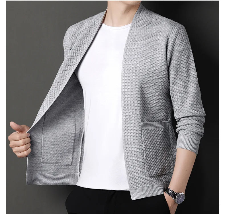 James™ - Cozy Honeycomb Knit Cardigan