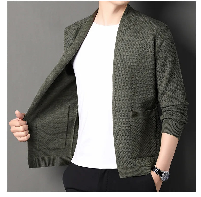 James™ - Cozy Honeycomb Knit Cardigan